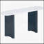 Charmante console rustique avec plateau ovale en marbre et pieds robustes-1617479248