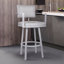 Tabouret de bar pivotant avec accoudoirs en similicuir et métal Nakagawa-29962753-29962754-42220761