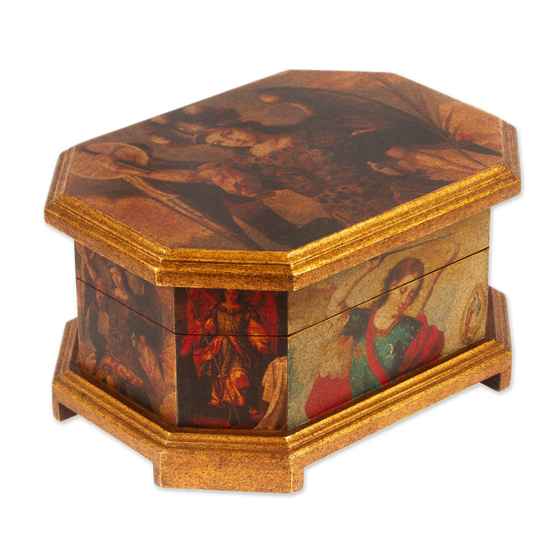 Boîte à bijoux en bois découpage