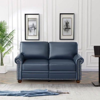 Faux Leather Loveseat Sofa
