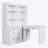 83.4"Tall Bookshelf &Writting Desk Suite,Modern Bookcase Suite with LED Lighting, Drawers,Study Desk and Open Shelves,2-Piece Set Storage Bookshelf for Living Room,Home Office,Study room,White