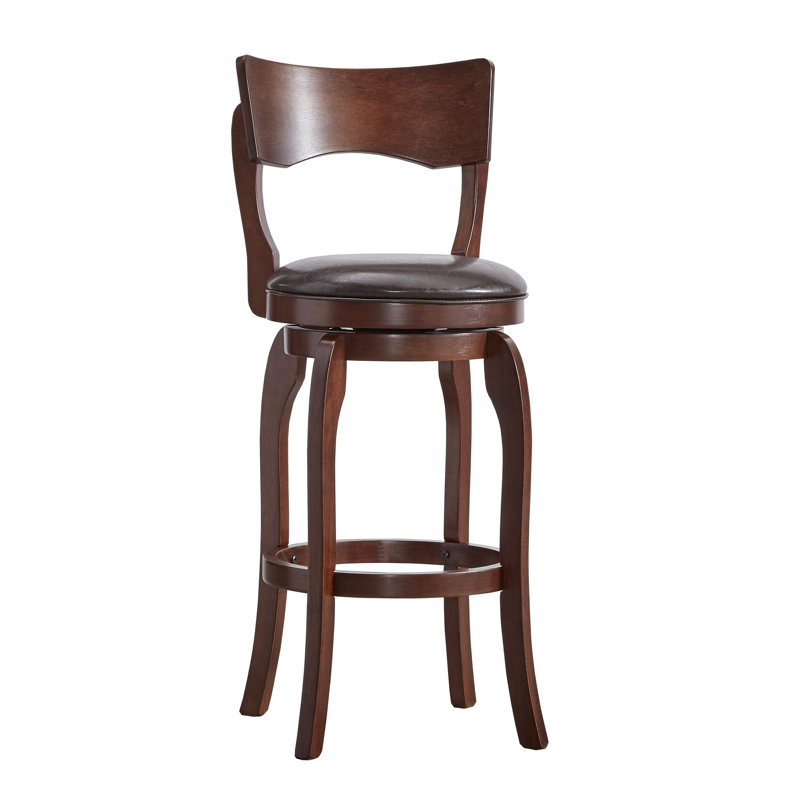 Tabouret de bar et de comptoir pivotant Villers, Brun, Tabouret de bar (siège d'une hauteur de 29 po)