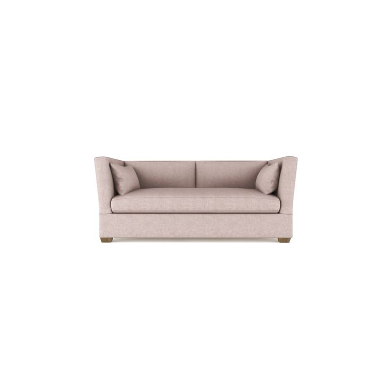 Rivington Flare Square Track-Arm Loveseat, Box Weave Linen Alabaster, Weathered, 31" H x 72" W x 37" D