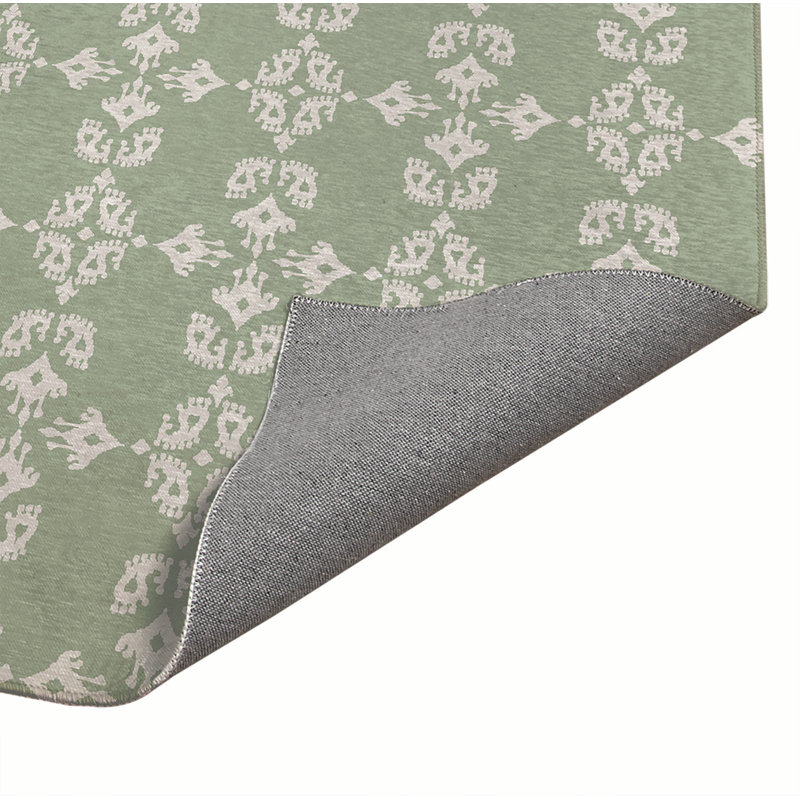 Cassia Kitchen Mat, Rectangle 4' x 6', Green