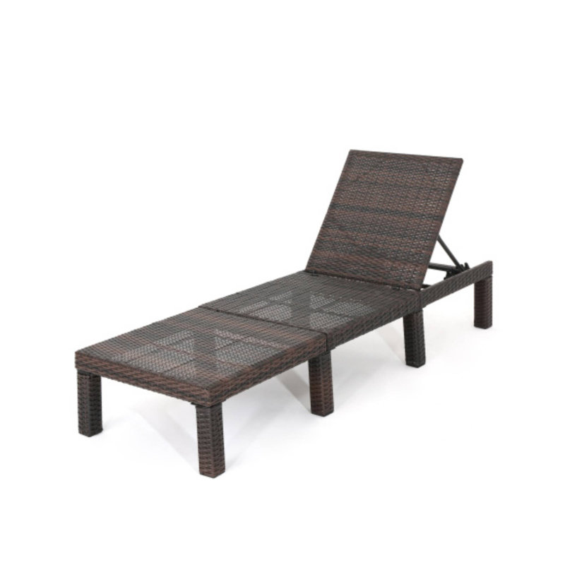 Chaise longue d'extérieur sans coussin pour patio