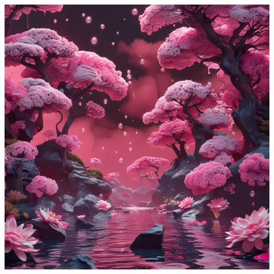 Édredon Pink Blossom Trees