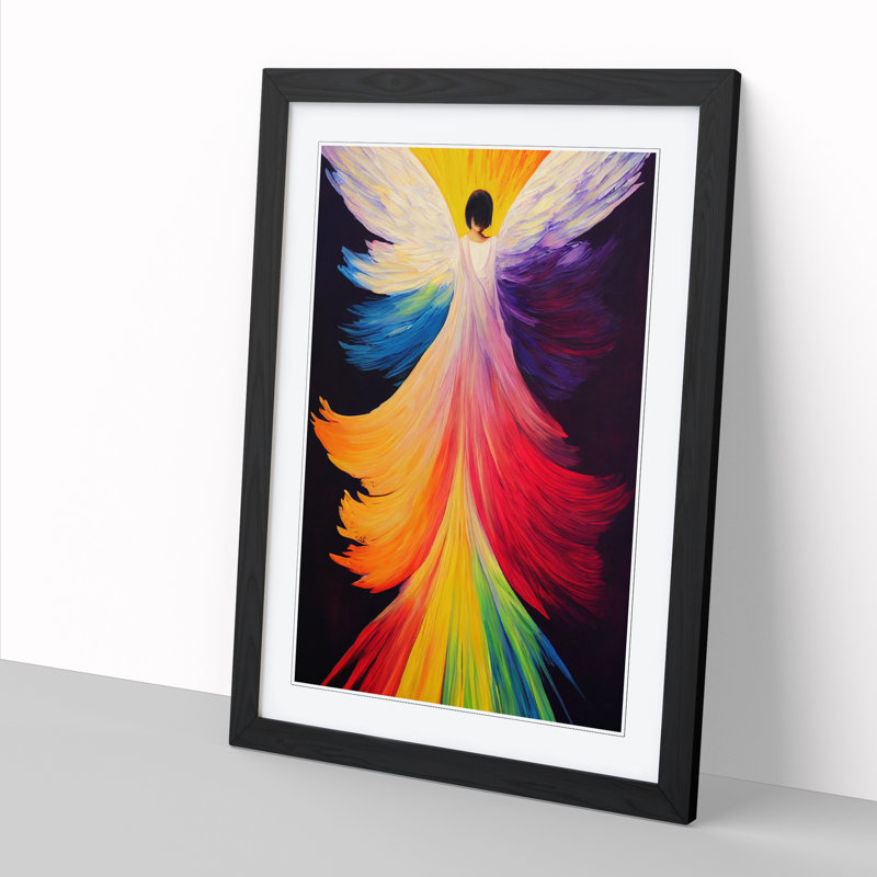 FRM-V0523-94X Angel Palette Knife Vol.3 - Single Picture Frame Print, Oak Framed, 34cm H x 25cm W x 2cm D