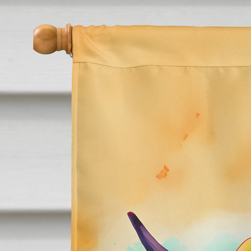 Drapeau de maison de vache hippie
