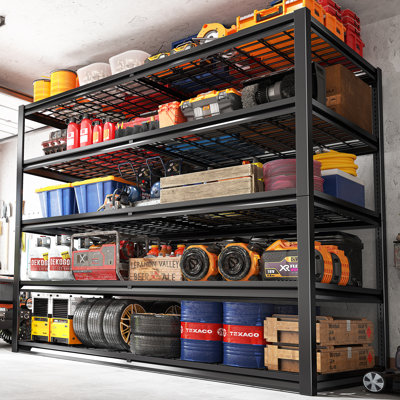 Natajia 78"H Metal Shelving Unit 5-Tiers Heavy-duty Garage Shelf for Basement, Garage, Warehouse