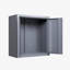 Rangement mural flottant gris en acier pour garage, H 14,18 po, armoire avec porte, pour sous-sols, cuisines et entrepôts, tablettes flexibles, technologie de mouvement à charnière à ouverture en douceur