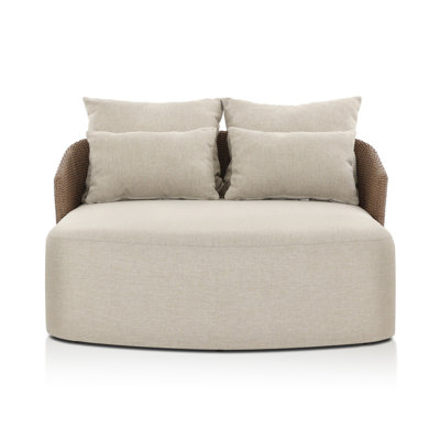 Fifield Outdoor Double Chaise-Faux Hyacinth by Birch Lane