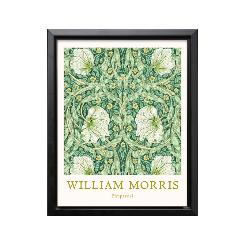 William Morris - Pimpernel No2, Black Framed, Canvas, 18"H x 24"W