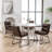 Priama Edson 5-piece Round Dining Set, Trestle Dining Table With 4 Stylish Chairs-1777368549