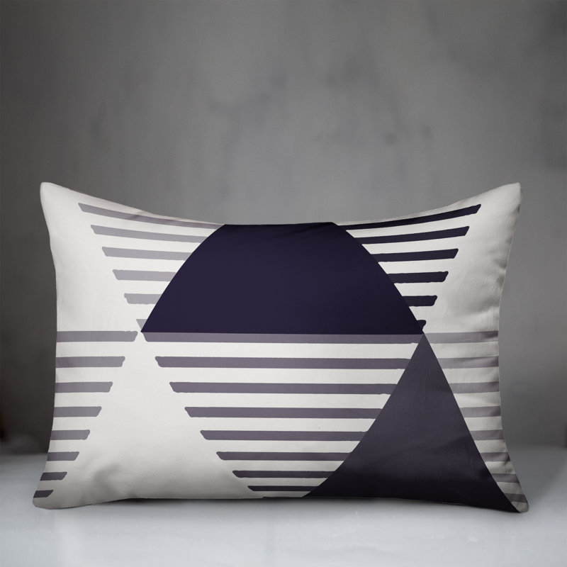  Coussin intérieur / extérieur géométrique, Bleu marine