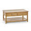 Henryson Solid Wood Four Leg Coffee Table with Storage