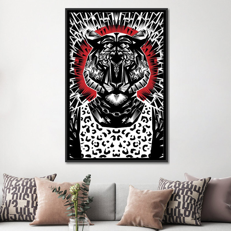 « arverne » par ali gulec, impression sur toile tendue, H 26 po x l 18 po x P 1,5 po, Toile encadrée noire, Pas de tapis