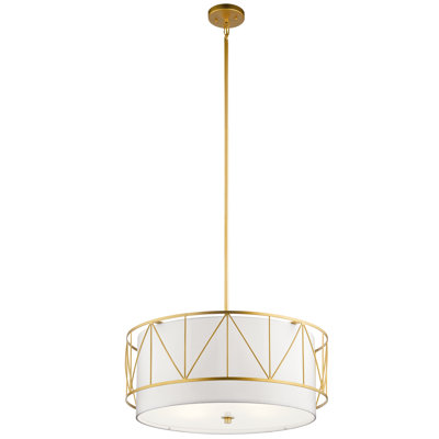 Birkleigh 4 - Light Dimmable Drum Chandelier