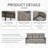 Keywest Patio Outdoor PE Wicker Sofa Couch With Cushions-1943837759