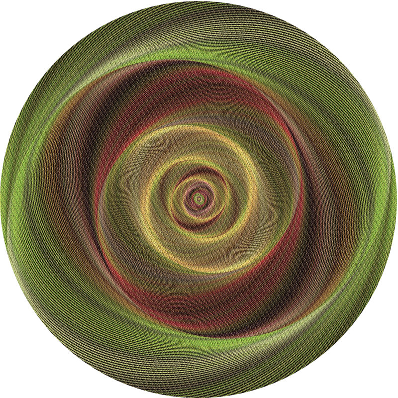 Abstract Indoor Rug, Round 5'