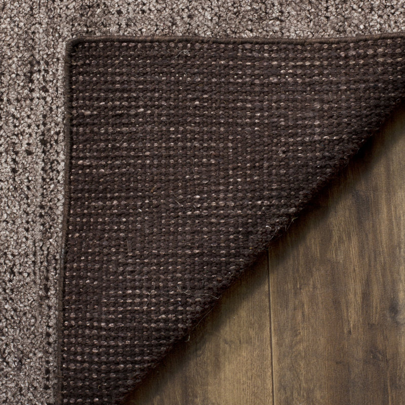 Tapis gris en viscose / coton noué à la main Stone Stone, Rectangle de 5 pi x 8 pi