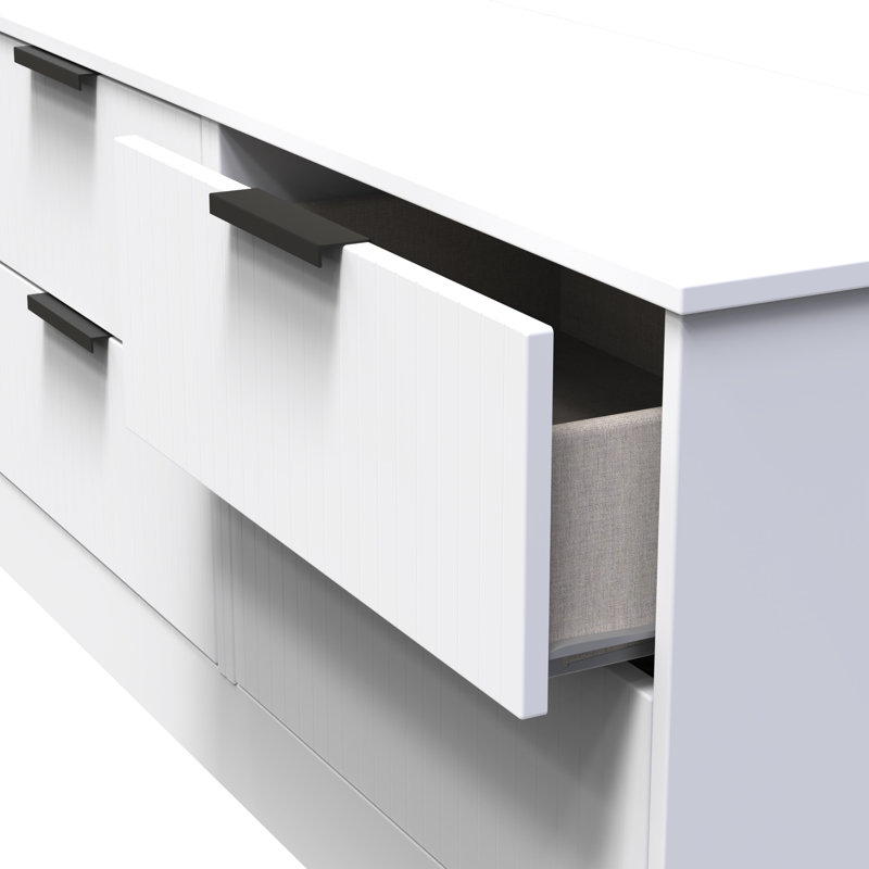 Berklie 4 Drawer Bed Box (Ready Assembled), White Matt