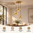 3-Light Concave Amber Glass Pendant Light