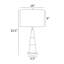 Lampe de table transparente 25,5 "