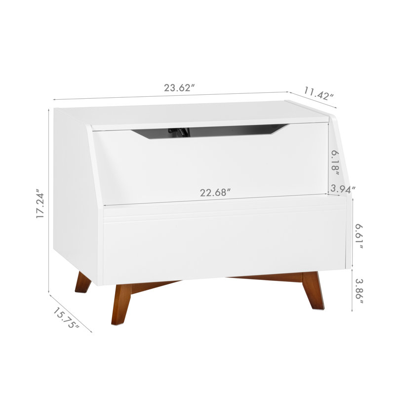 Toy Box With Front Book Storage