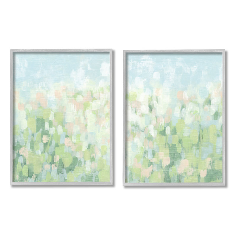"Stupell Industries", "Meadow Landscape", ensemble de 2 reproductions d'art sur toile par June Erica Vess