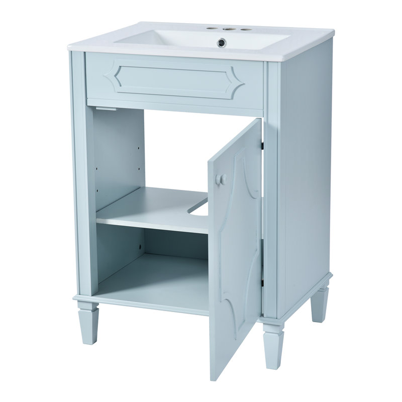 Meuble-lavabo 24 po avec lavabo en céramique