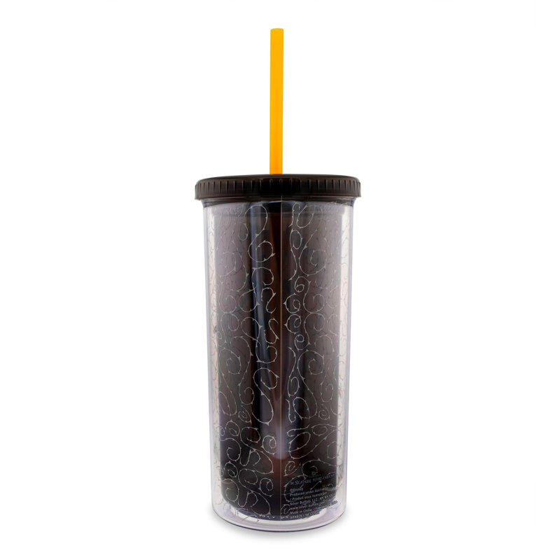 Tasse de carnaval avec couvercle et paille Disney