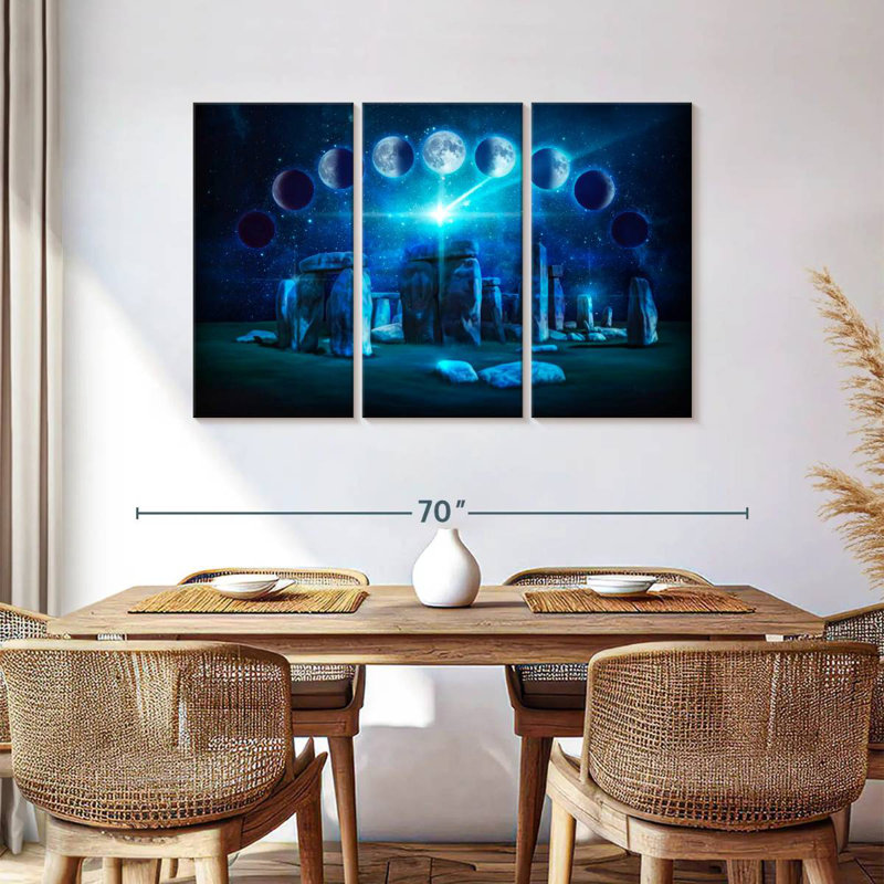 Rorry Stonehenge Moon Phases, 36" H x 57" W