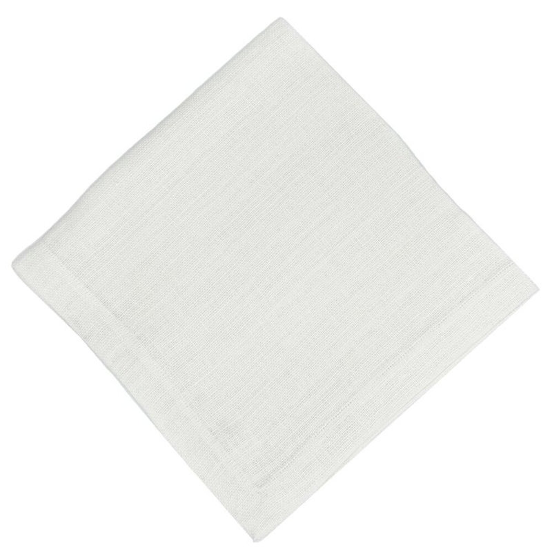 Italian Basketweave Napkins, Set Of 4, White