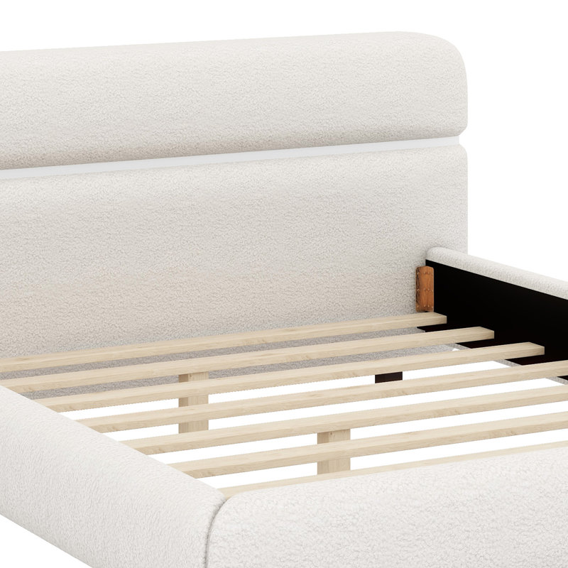 Contemporary Low Profile Upholstered Bed
