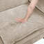 Fauteuil sans accoudoirs - Chenille taupe - Coussins réversibles - Housses amovibles-1178856477