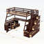 Lit mezzanine simple avec 7 tiroirs, 2 tablettes et bureau pour une utilisation compacte et multifonctionnelle dans les chambres modernes-133490514-133490516