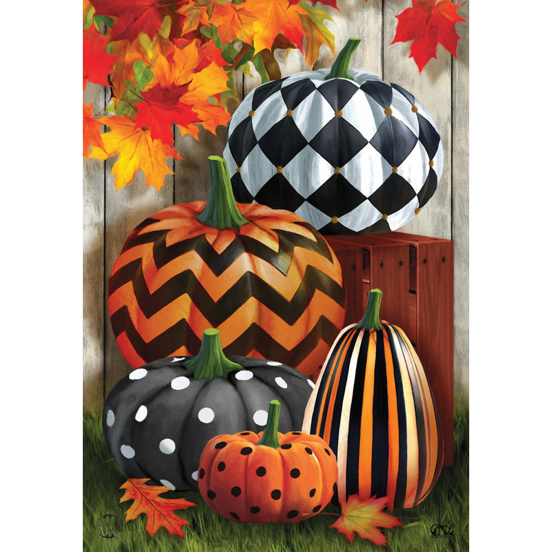 Drapeau de jardin à motif citrouilles d'automne
