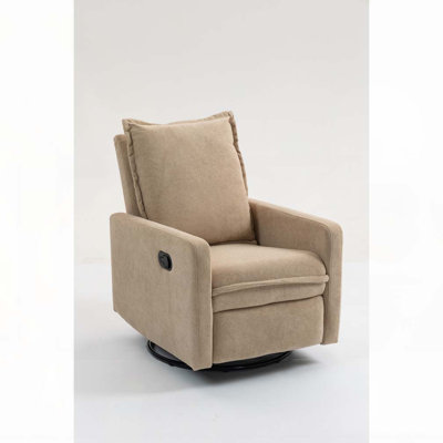 Fauteuil inclinable et pivotant en velours