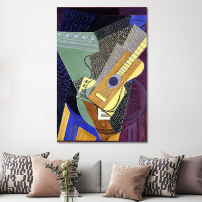 Guitare sur table Table sur une table, 1916 par Juan gris, reproduction d’art