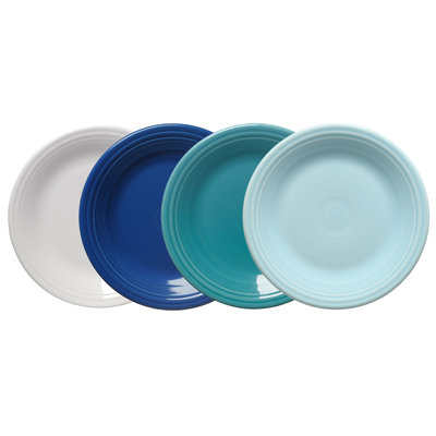 Shop Mixed Sets Fiesta Coastal Blues Classic Rim 10 1/2 Inch Dinner Plate, Set Of 4