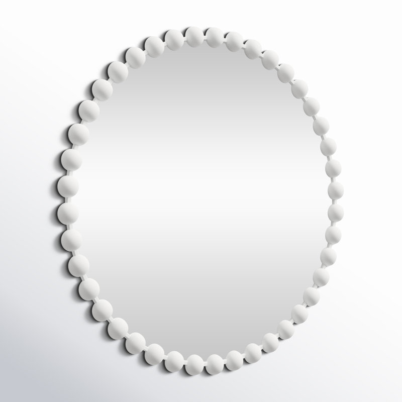 Miroir mural Marlowe, 36 po x 36 po, Blanc mat