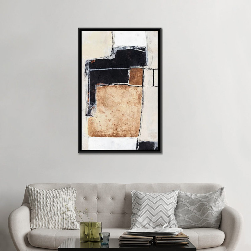 Formes - impression d'art mural, H 48 po x l 32 po, Noir, Reproduction encadrée sans passe-partout