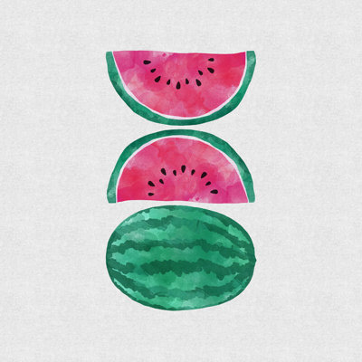 Orara Studio Watermelon Tropical Fruit - Wrapped Canvas Painting