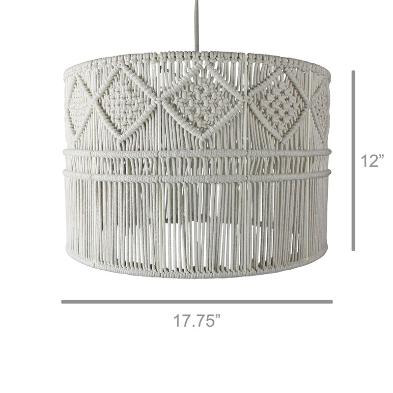 1 - Light White Shaded Pendant