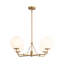 4-light Dimmable Opal Glass Globe Chandelier -758959855