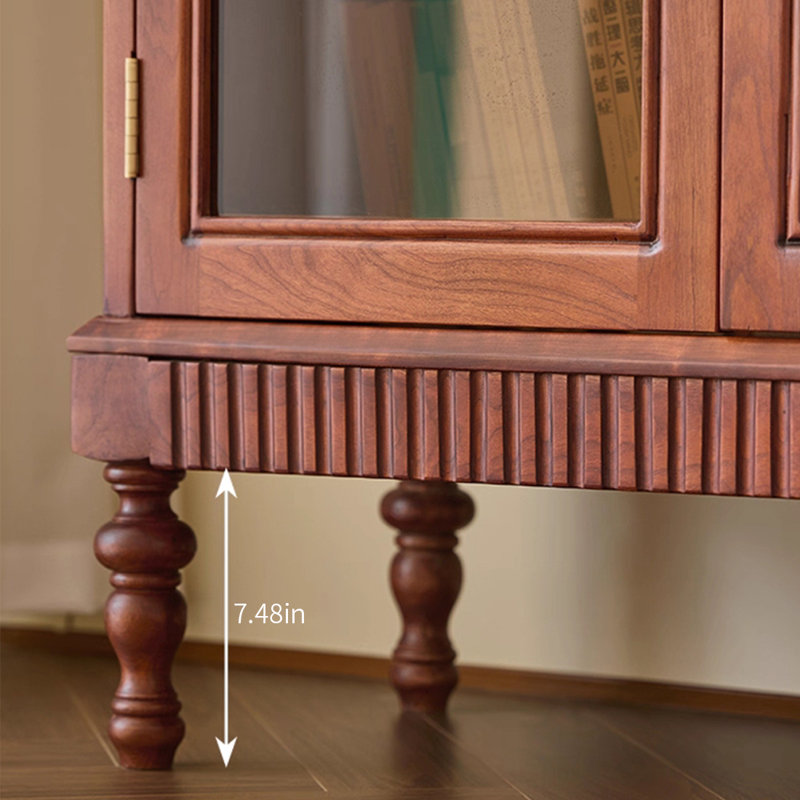Armoire décorative à double porte en verre de style français