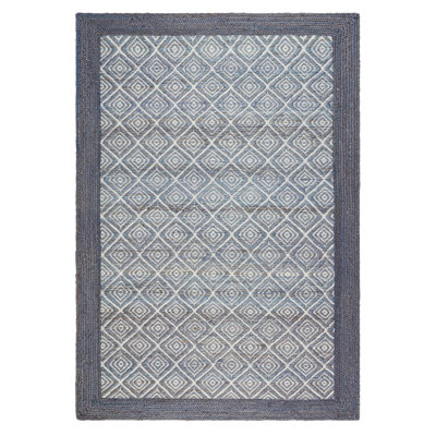 Town & Country Terra Nalani Textured Diamond Area Rug Midnight Blue