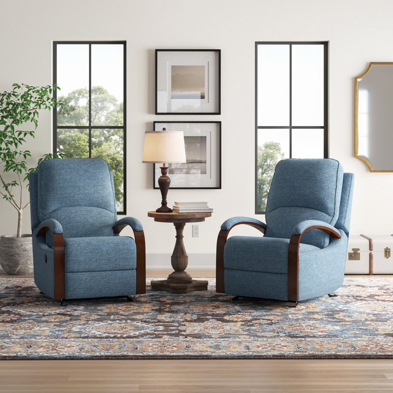 Fauteuil inclinable et berçant Avina l 27,2 po, Marine