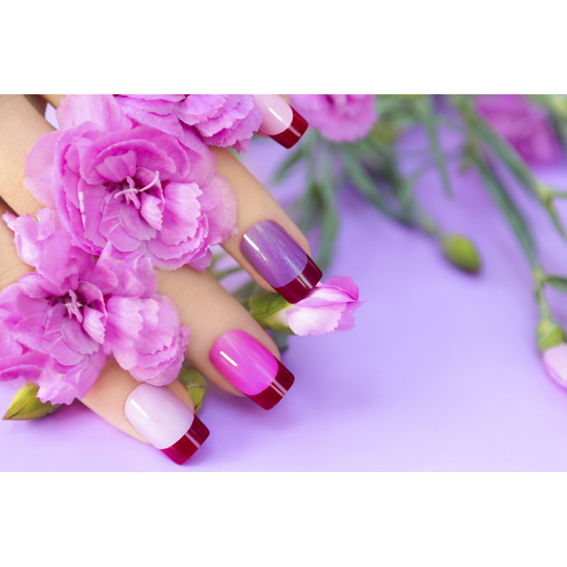 French Manicure - Wrapped Canvas Print, 51cm H x 76cm W x 3.8cm D