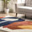 Rhea Modern Abstract Performance Beige/Blue/Orange/Pink Rug-1228588570